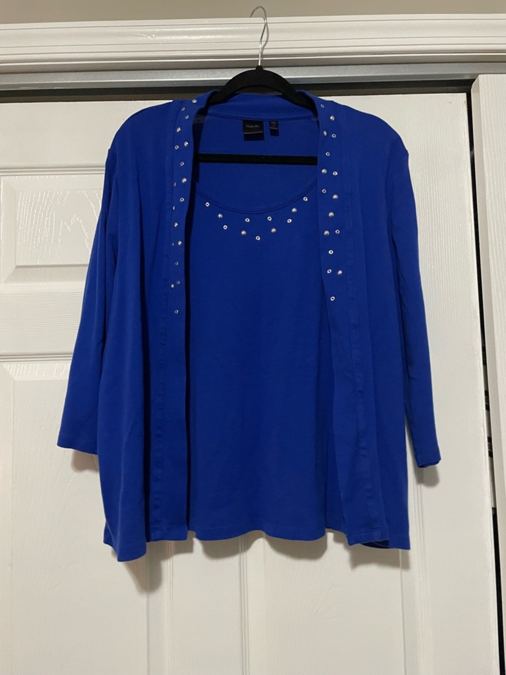 Rafaella Royal Blue Embellished Sweater Top